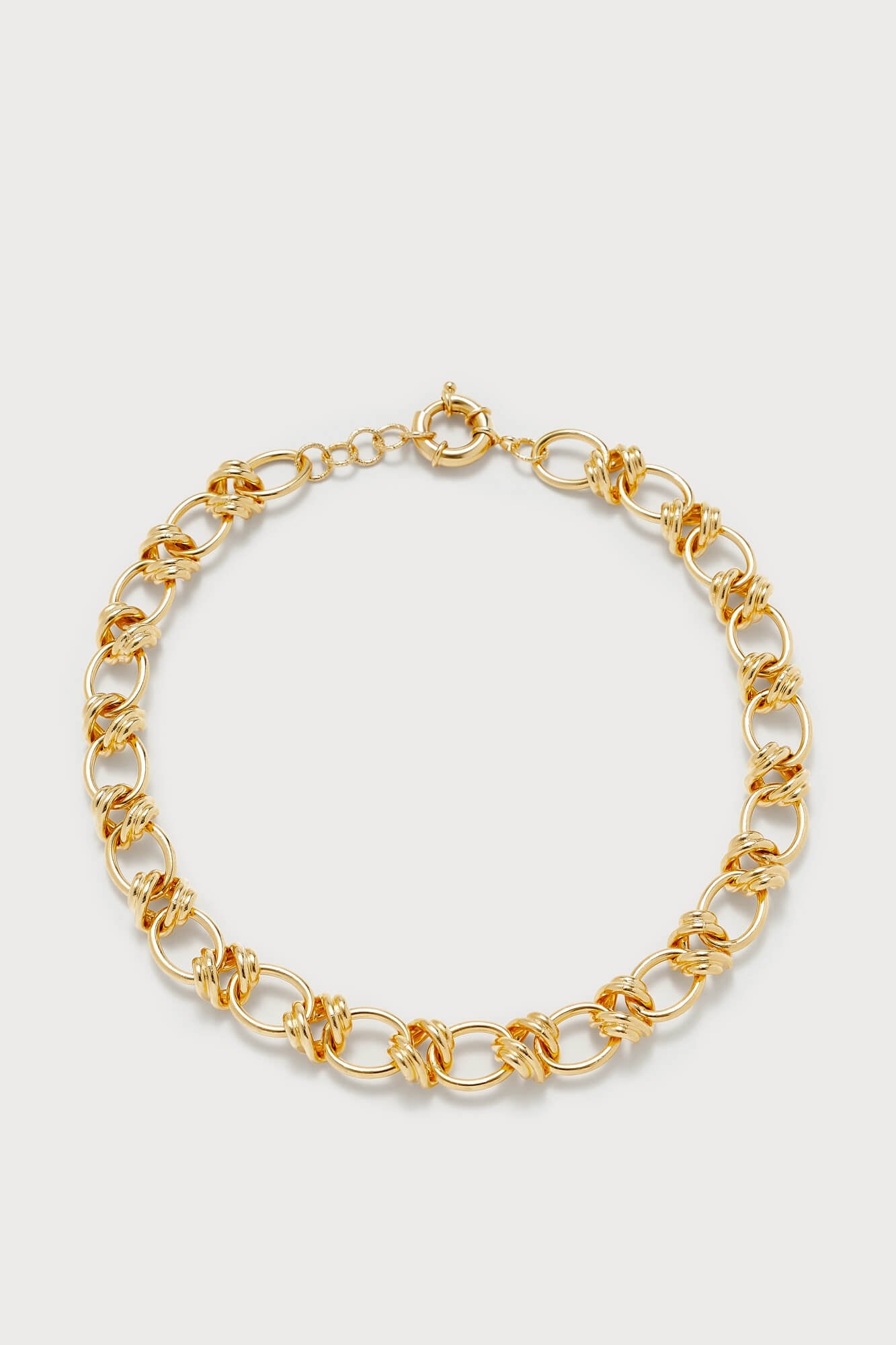 GOLD ELIZABETH CHAIN NECKLACE Collier à chaîne simple plaqué or