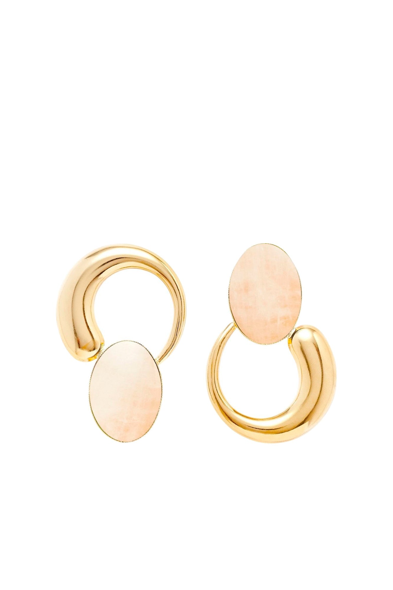 WHITE SONIA MOON PIERCING Boucles d'oreilles asymétriques en pierre