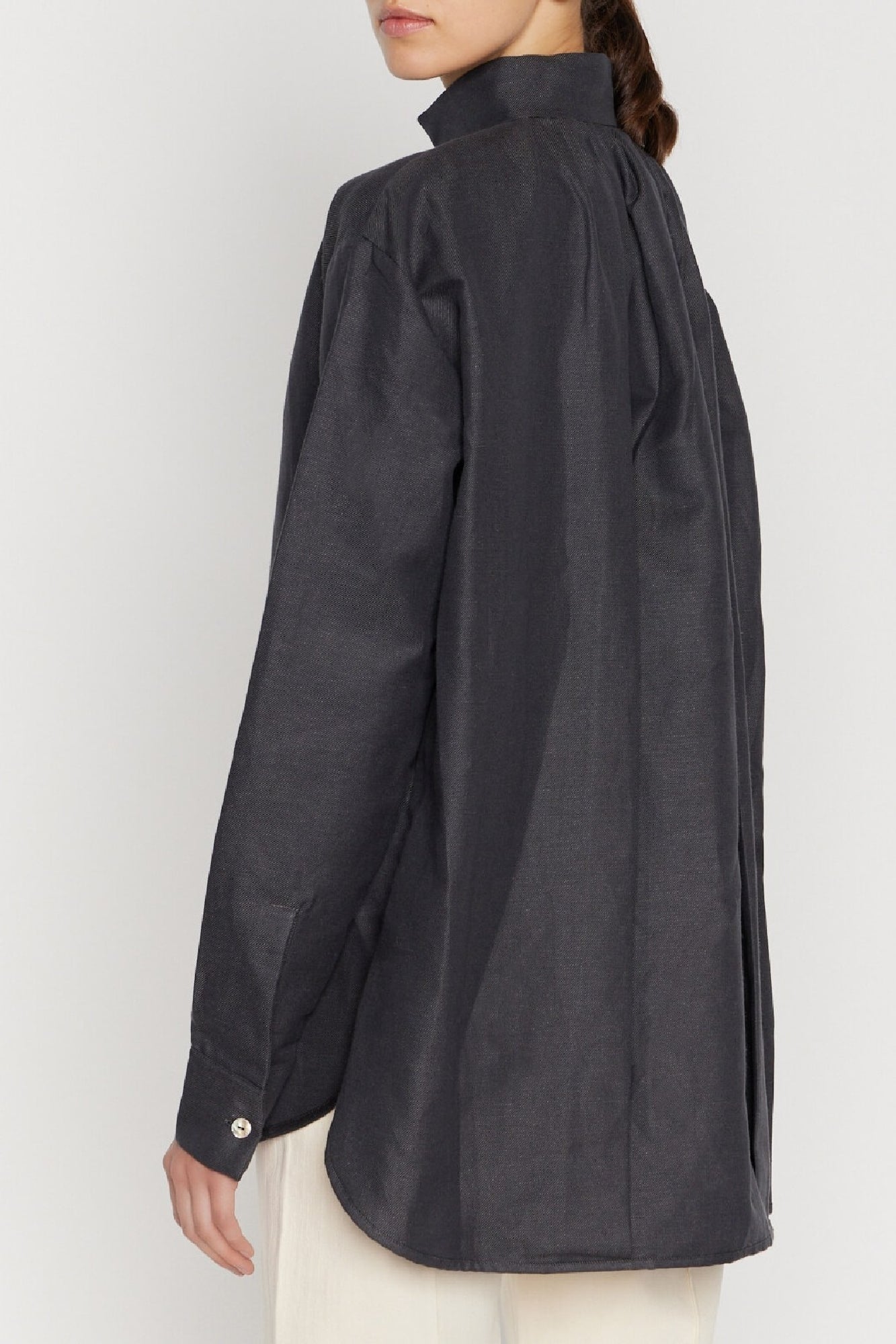 13qty RELIQUAT 75€ / BLACK ROBERT SHIRT Chemise à col montant