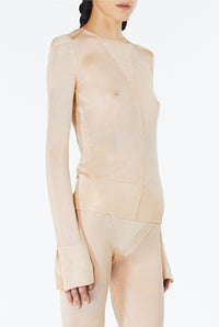 Top JPG x Lotta Volkova à manches longues - Light Nude