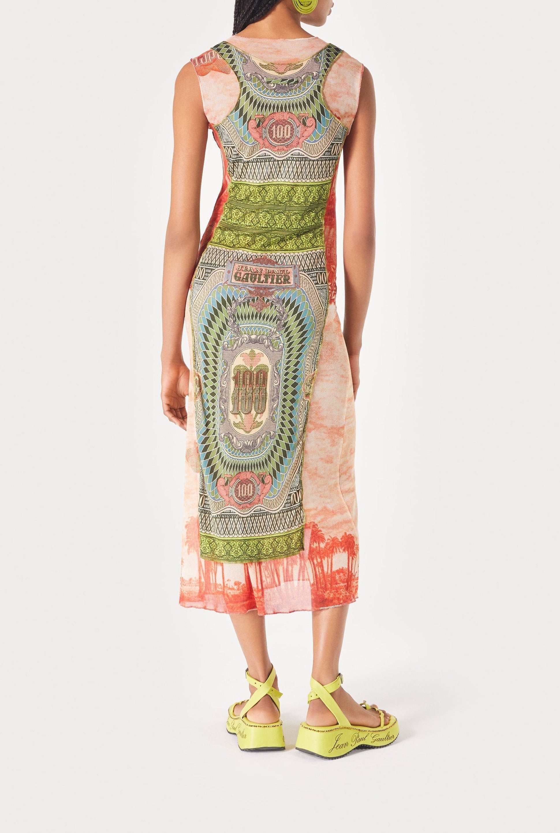 Robe imprimée en tulle - Multicolor