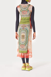 Robe imprimée en tulle - Multicolor