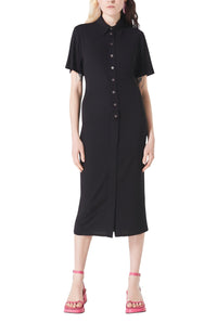 Robe polo à manches courtes - Black