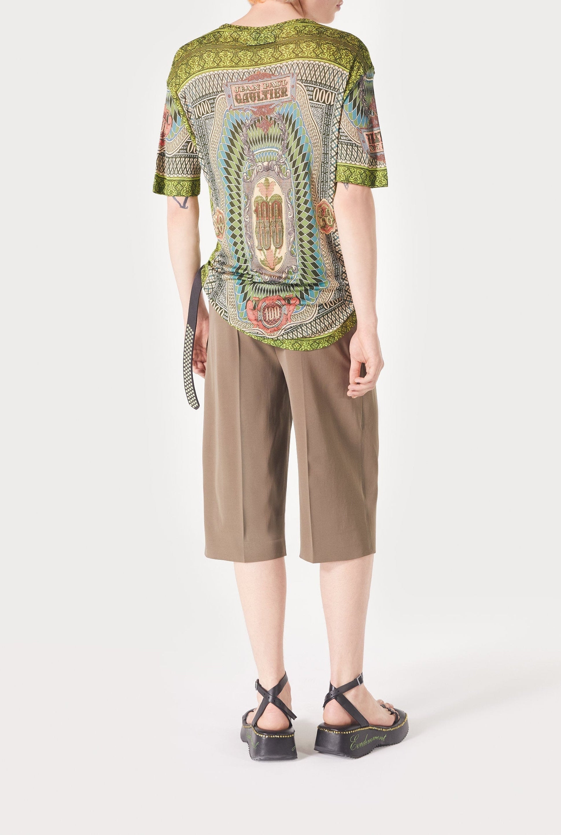 Bermuda à pinces en laine - Khaki