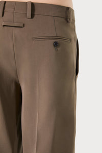 Bermuda à pinces en laine - Khaki