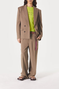 Blazer à poches en laine - Khaki