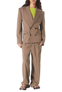 Blazer à poches en laine - Khaki