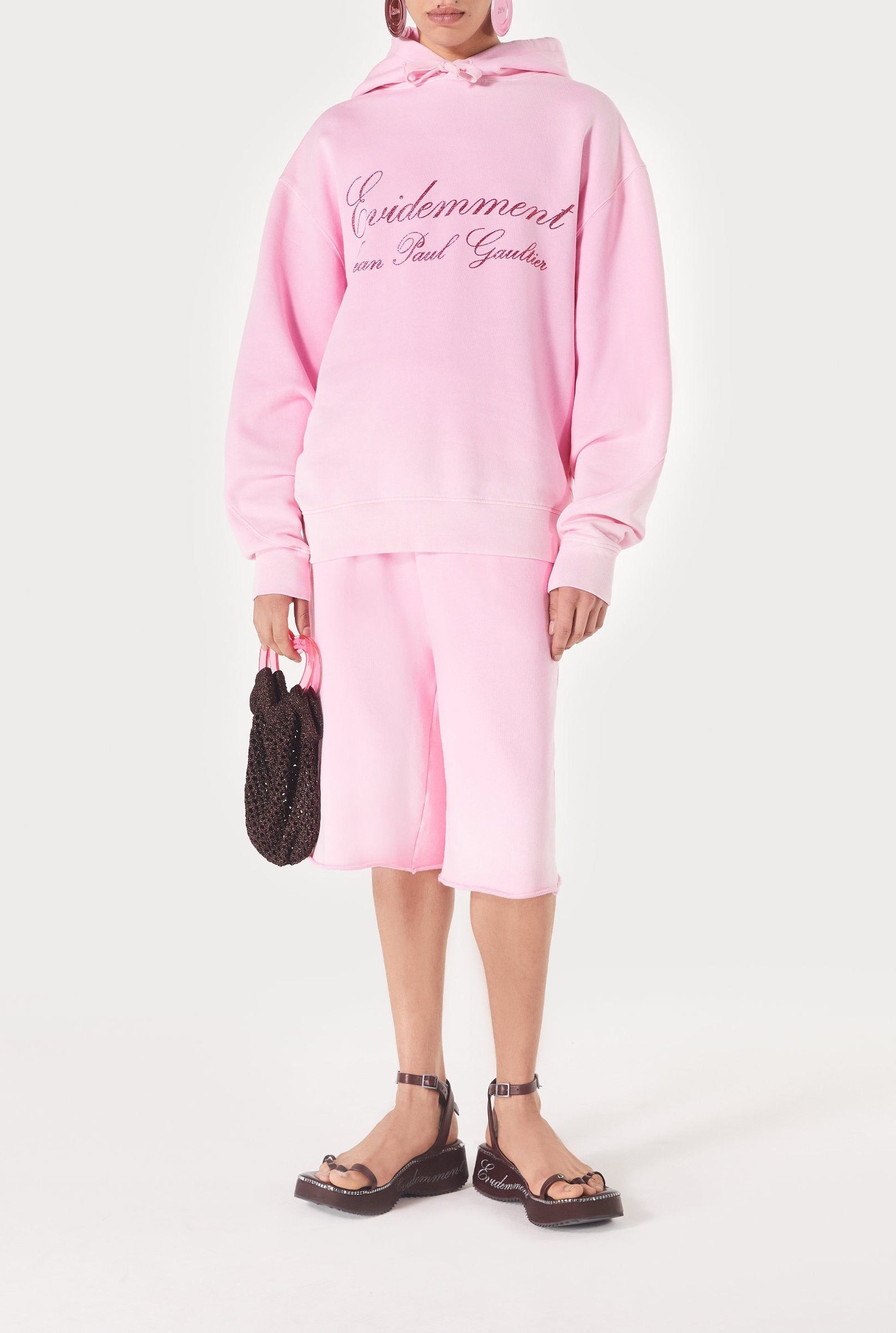 Evidently tie and dye unisex hoodie - Pink Bleached