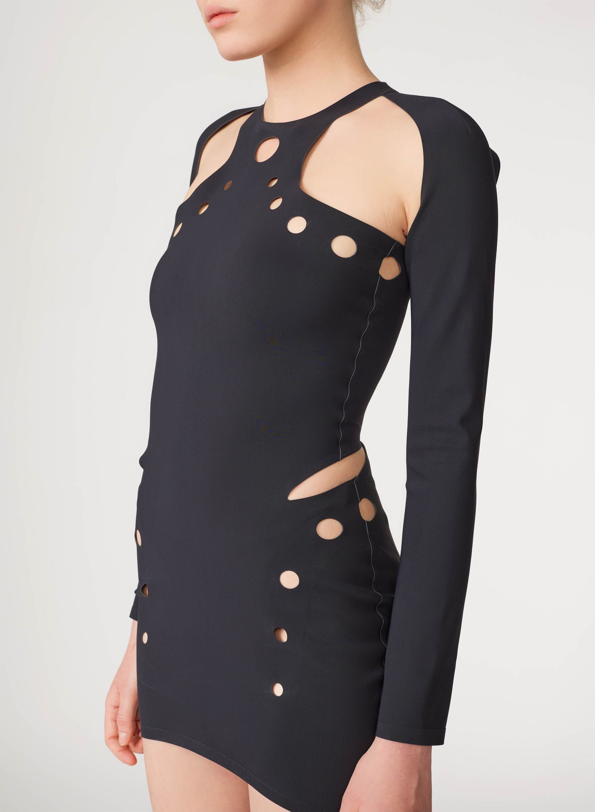Robe courte Cyber à manches longues - Dark Grey
