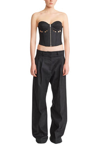 Cyber wool corset - Dark Grey
