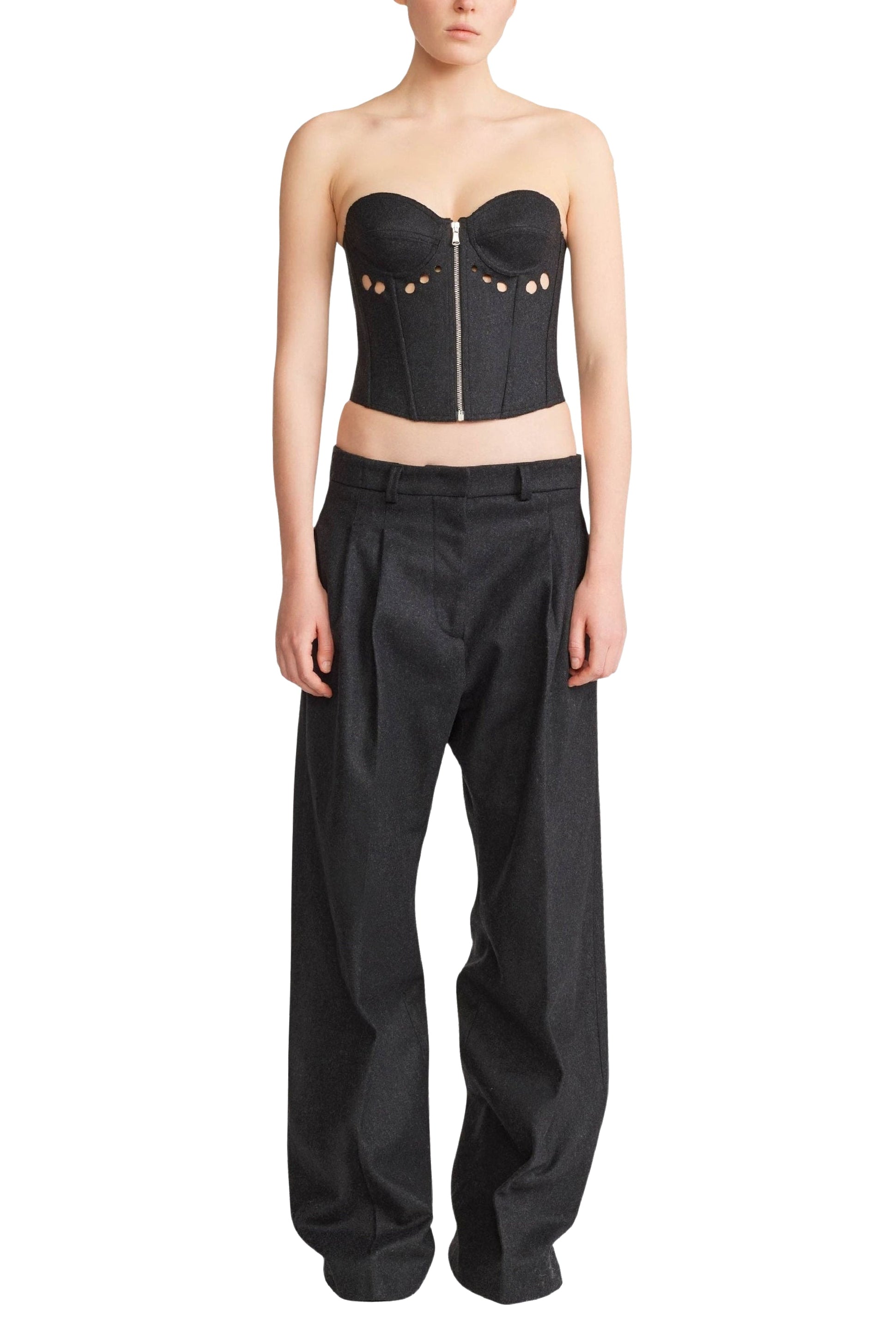 Cyber wool corset - Dark Grey