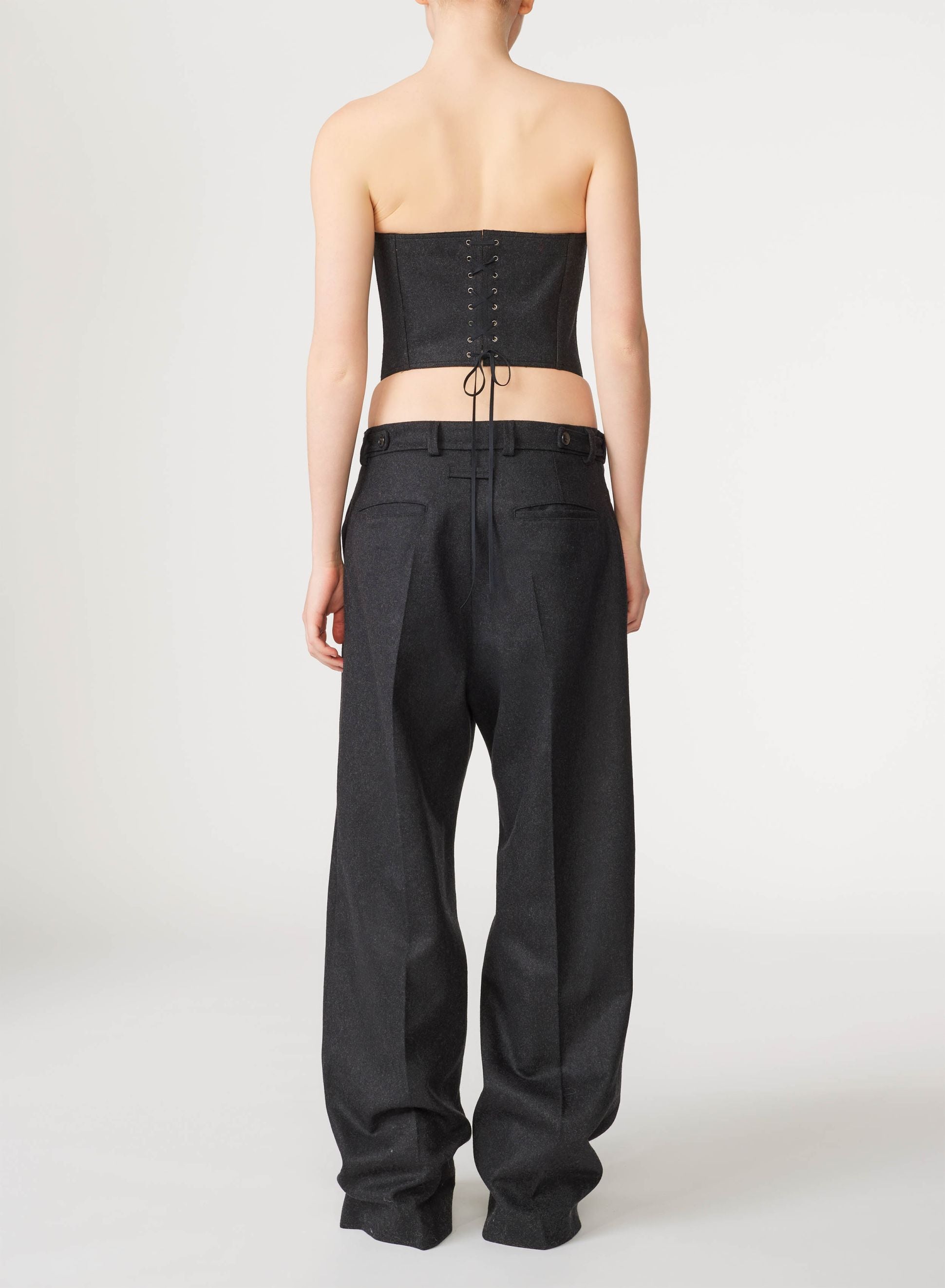 Cyber wool corset - Dark Grey