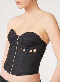 Cyber wool corset - Dark Grey