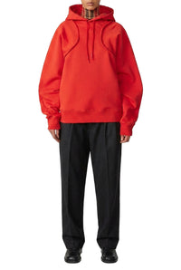 Cyber unisex hoodie with logo - Red