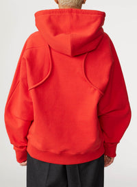Sweat à capuche Cyber avec logo - Red