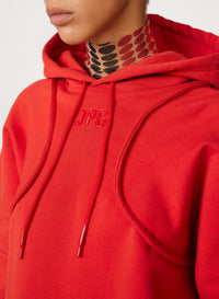 Sweat à capuche Cyber avec logo - Red