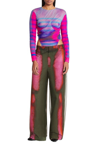 Body JPG x Yproject marinière à manches longues - Pink & Blue