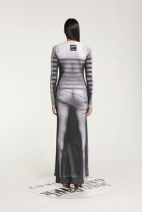 Robe longue JPG x Yproject imprimée - Black & White