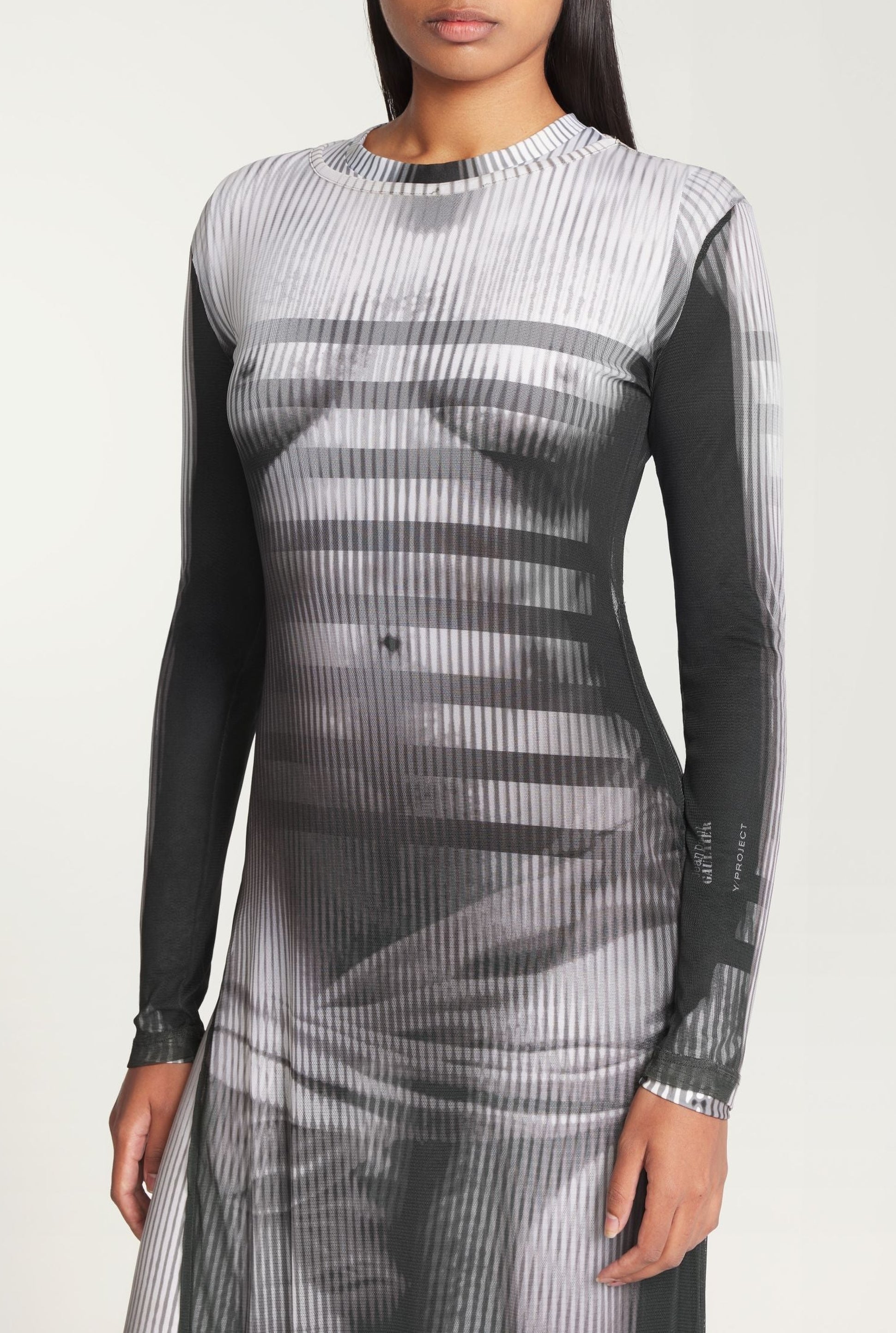 Robe longue JPG x Yproject imprimée - Black & White