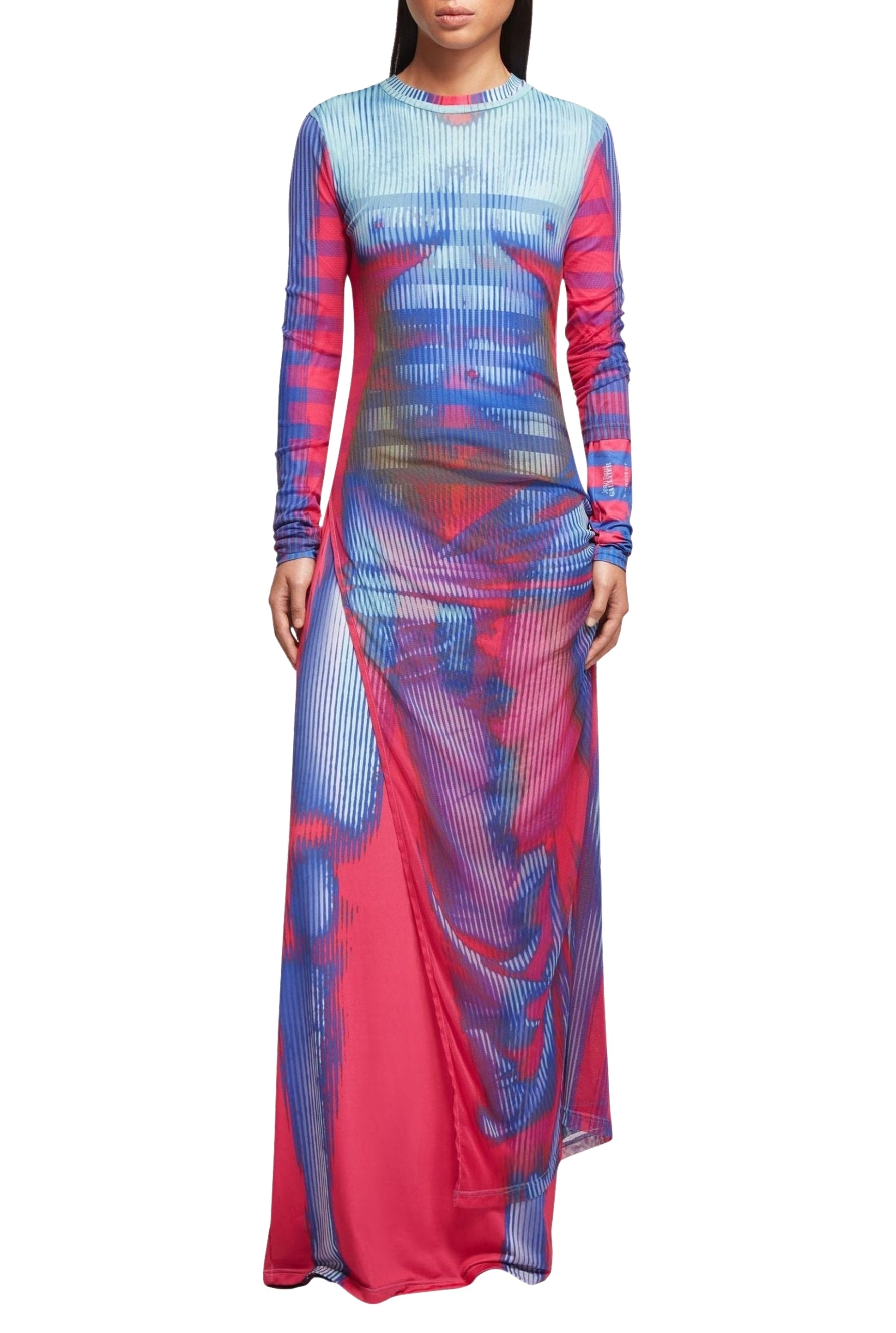 Robe longue JPG x Yproject imprimée - Pink & Blue