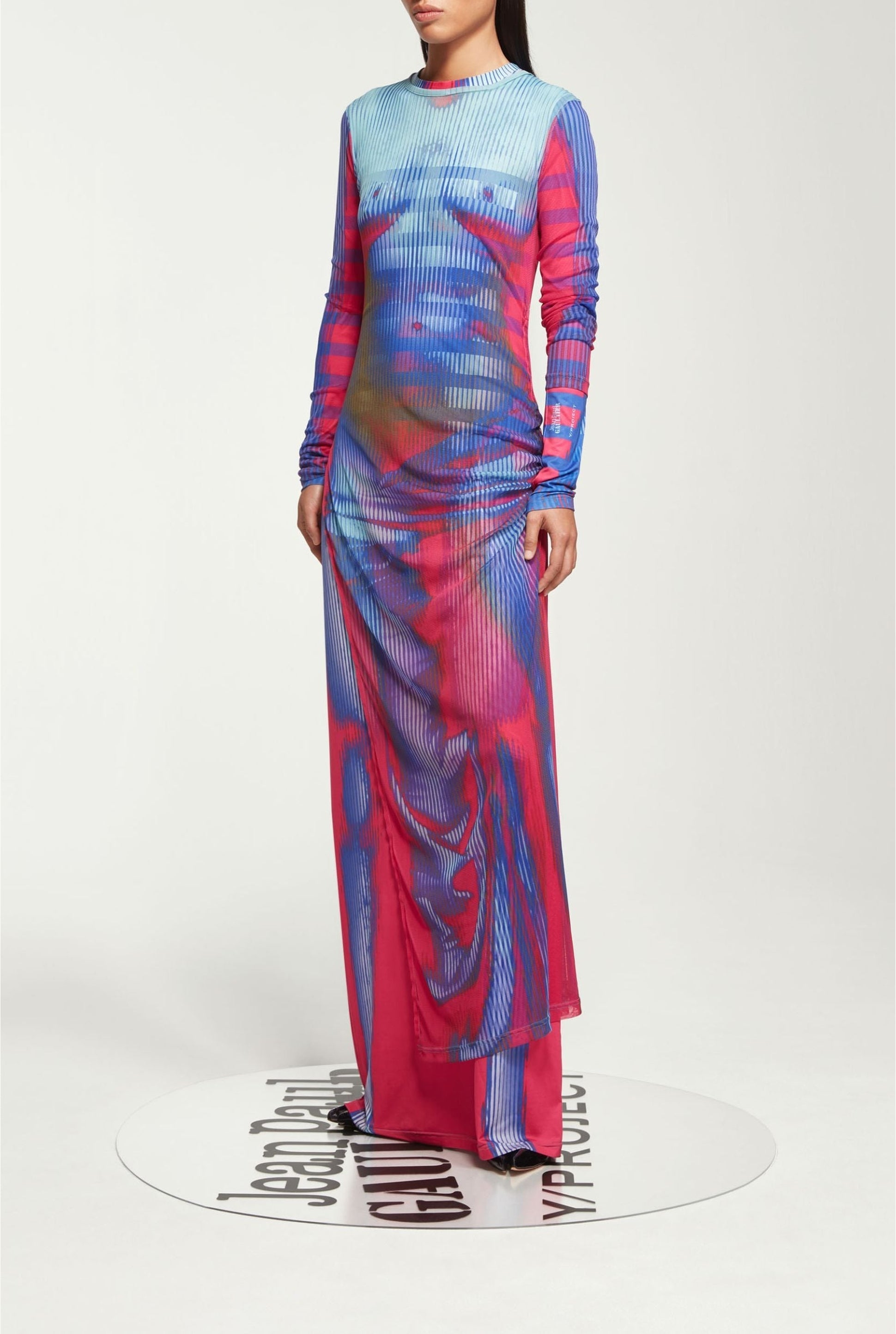 Robe longue JPG x Yproject imprimée - Pink & Blue