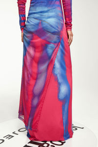 Robe longue JPG x Yproject imprimée - Pink & Blue