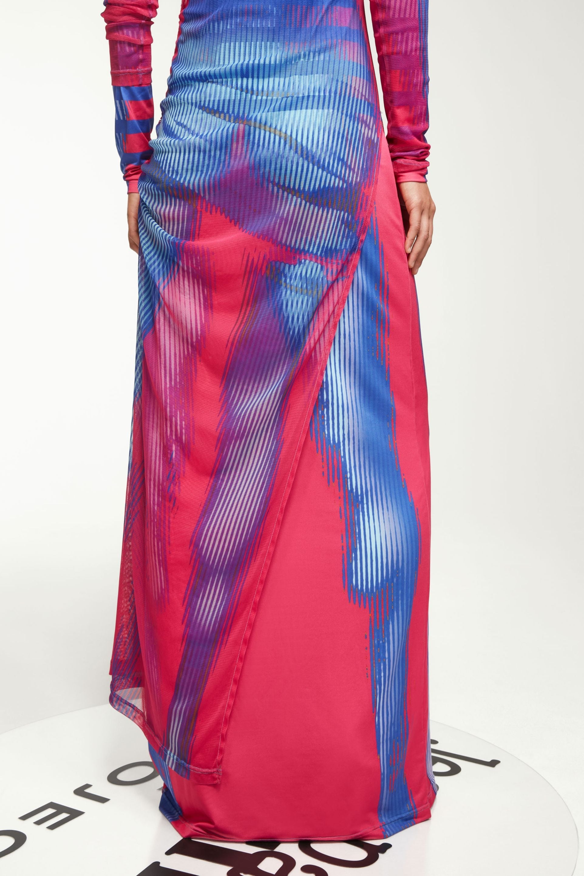 Robe longue JPG x Yproject imprimée - Pink & Blue