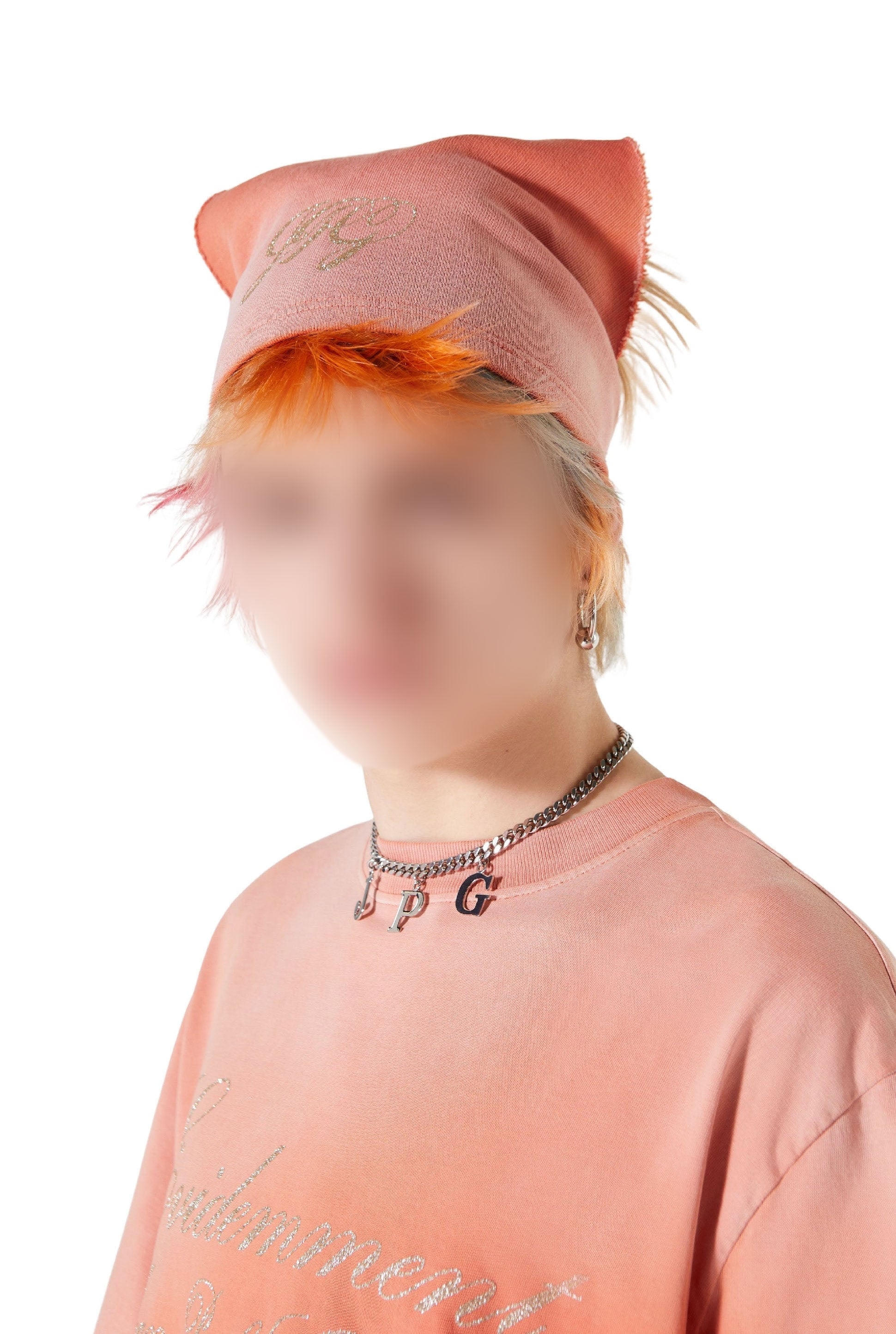Foulard tie and dye - Orange Bleached