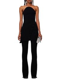 5pcs RELIQUAT 250€ / Pantalon sur-jupe en maille côtelé - Black