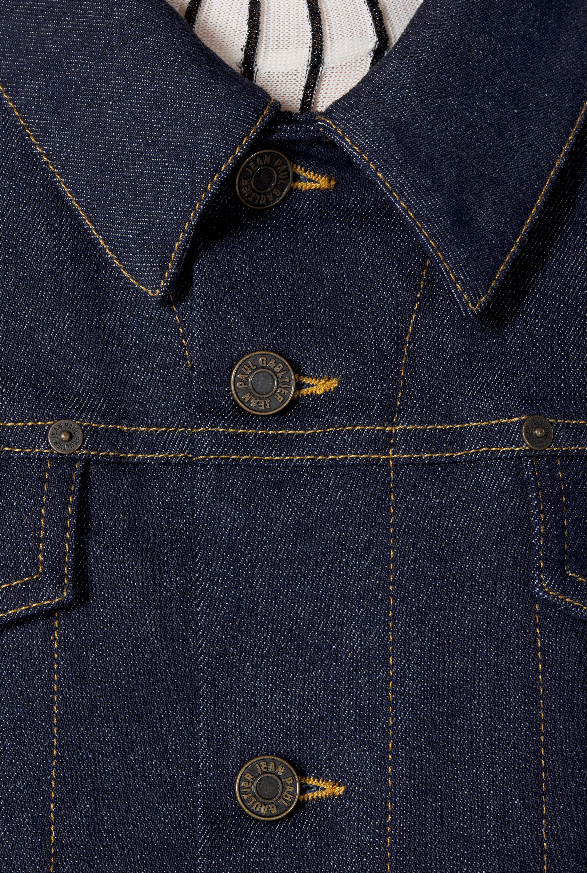 Veste Flower à lacets en denim - Indigo