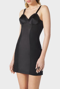 Robe courte Flower en satin - Black