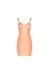 Robe courte Tattoo en satin - Salmon