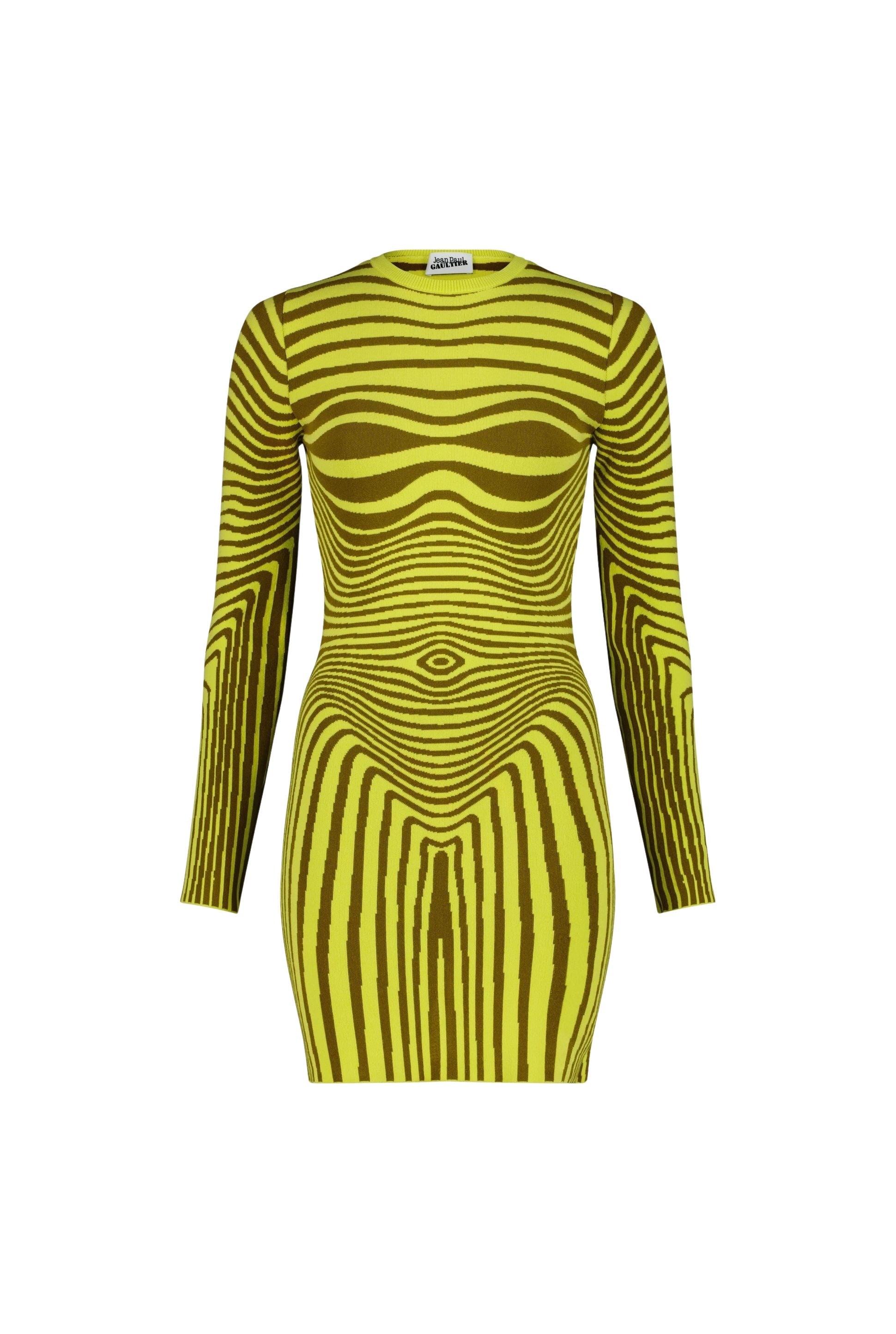 Robe courte Flower imprimée - Khaki & Lime