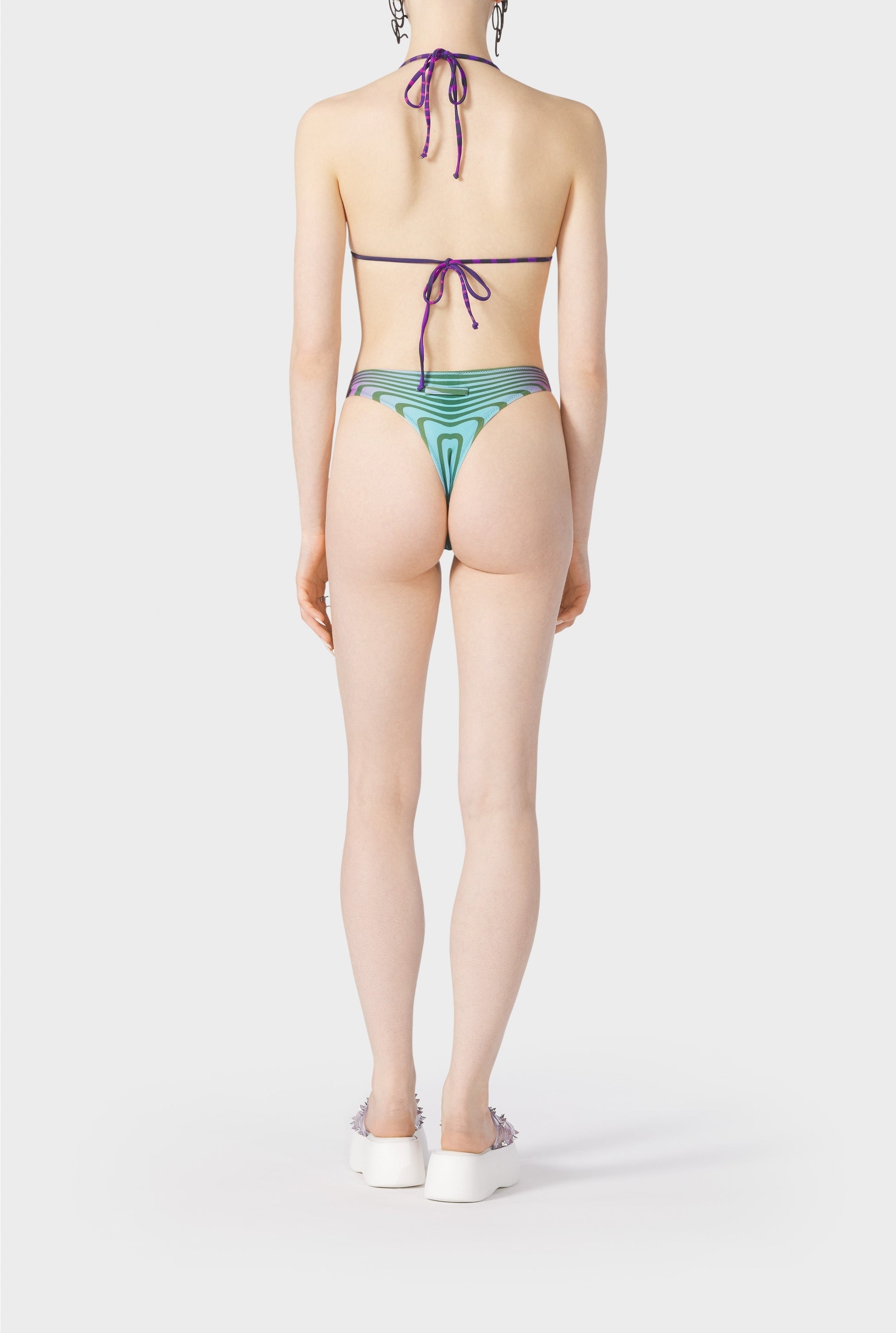 Haut de bikini Flower imprimé - Blue & Purple