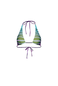 Haut de bikini Flower imprimé - Blue & Purple