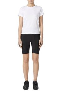 Flower satin cyclist - Black