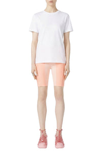 Flower satin cyclist - Salmon