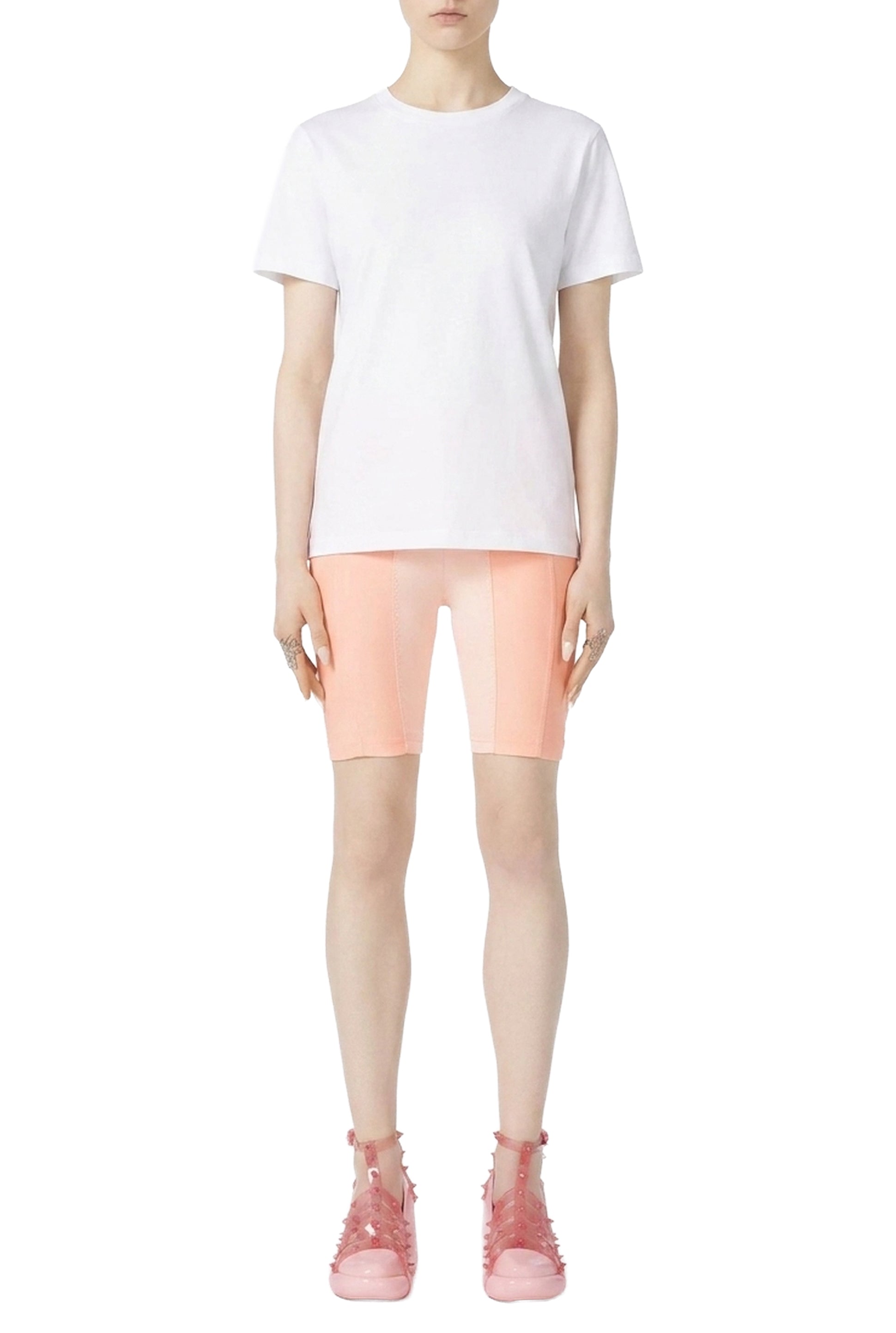 Flower satin cyclist - Salmon