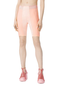 Cycliste Flower en satin - Salmon