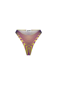 Bas de Bikini Flower imprimé - Green & Purple