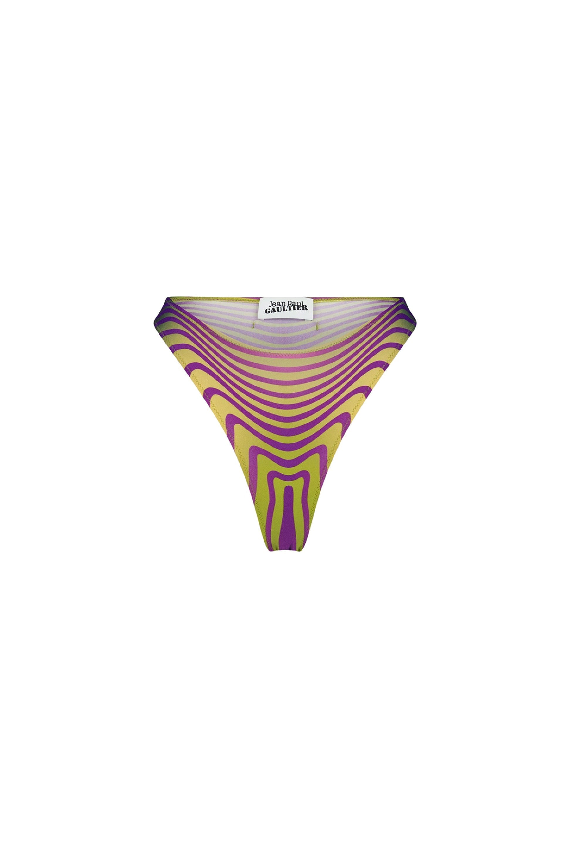 Bas de Bikini Flower imprimé - Green & Purple