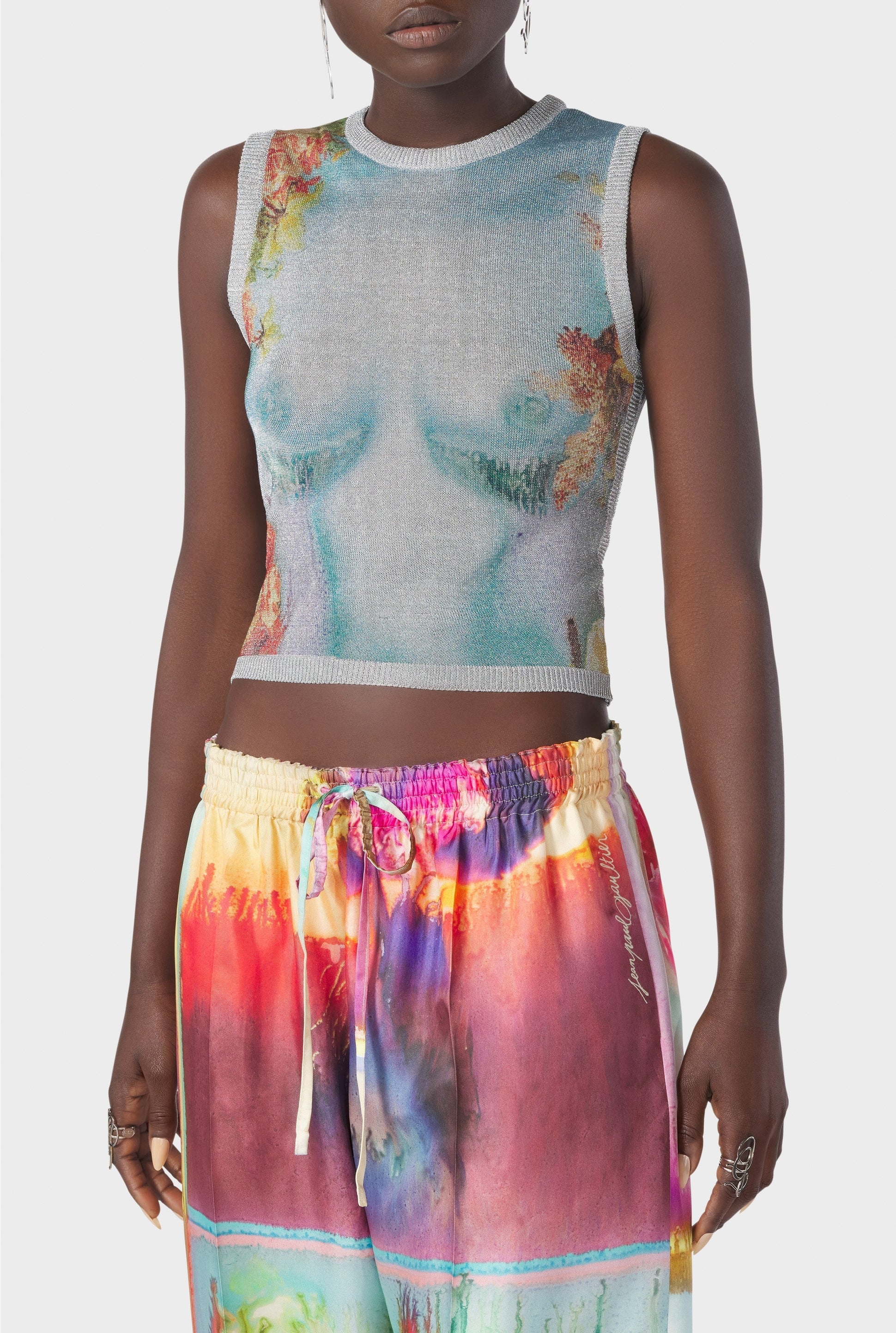 Débardeur Flower imprimé - Silver & Multicolor