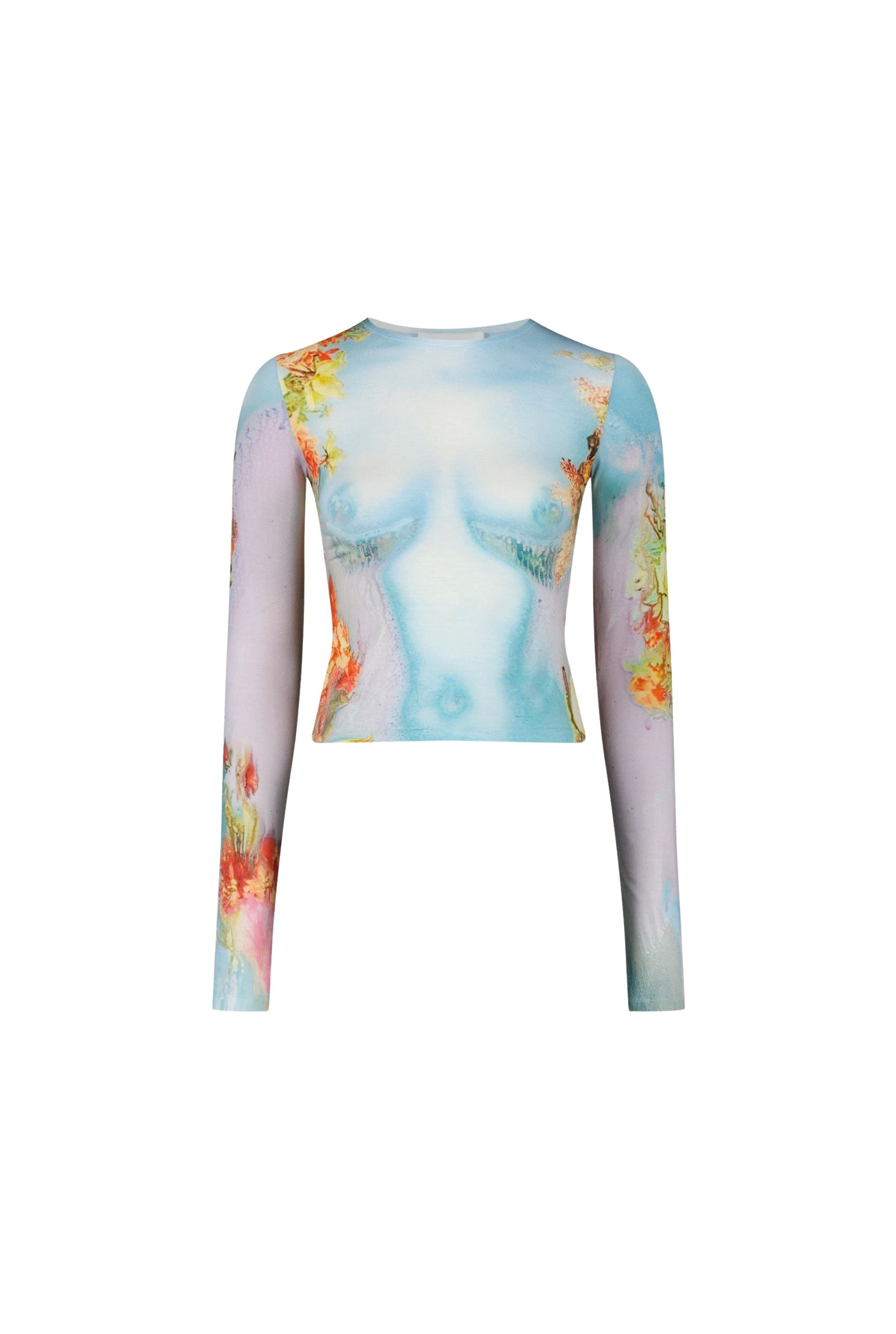Top Flower imprimé - Blue & Yellow
