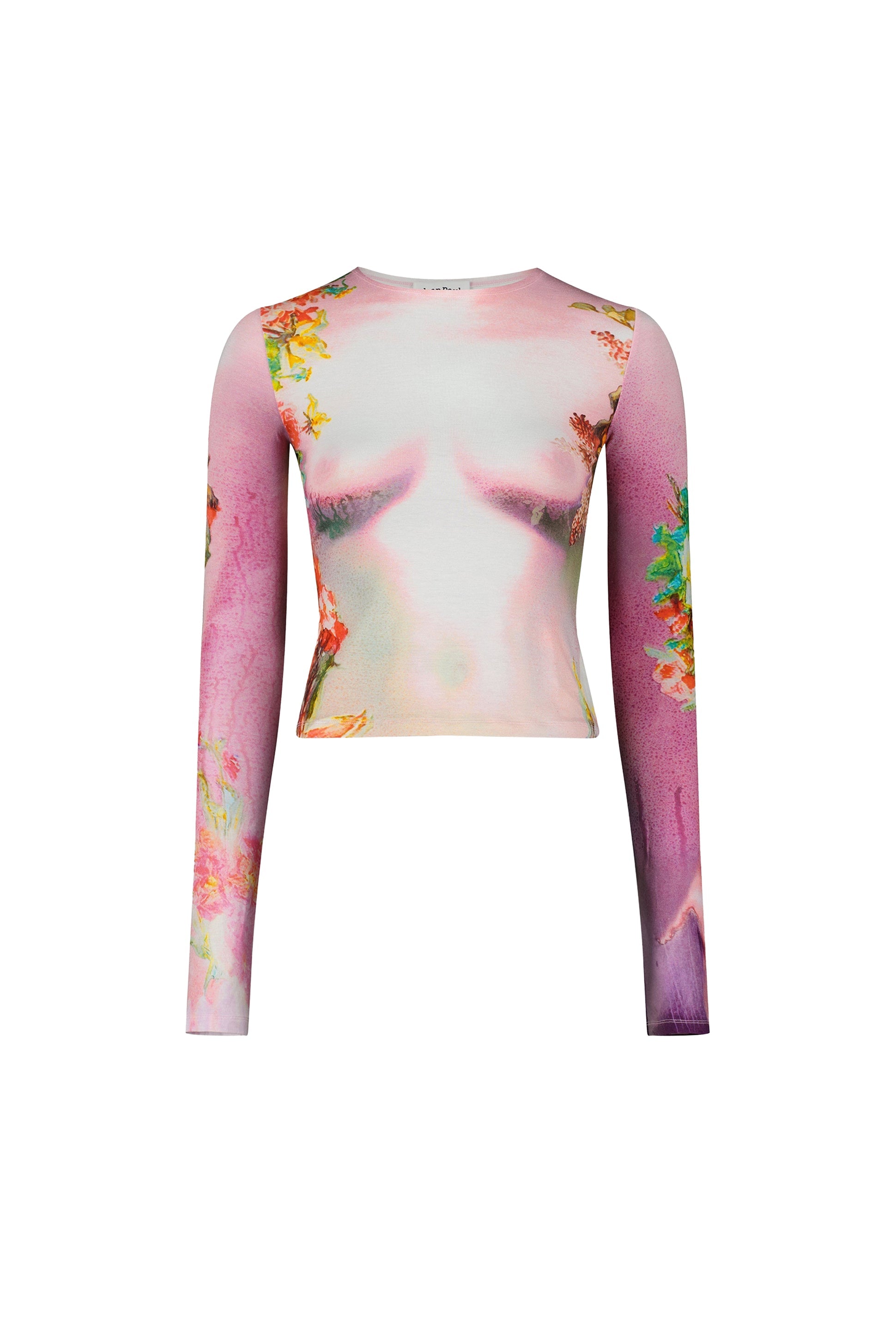 Flower printed top - Pink & Yellow