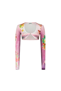 Boléro Flower imprimé - Pink & Yellow