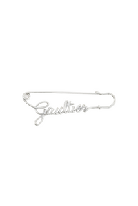 Broche épingle unisexe Gaultier à logo - Silver