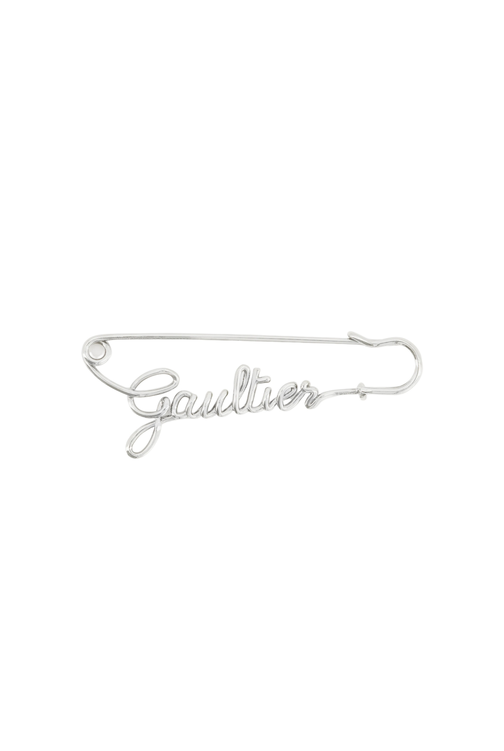 Broche épingle unisexe Gaultier à logo - Silver