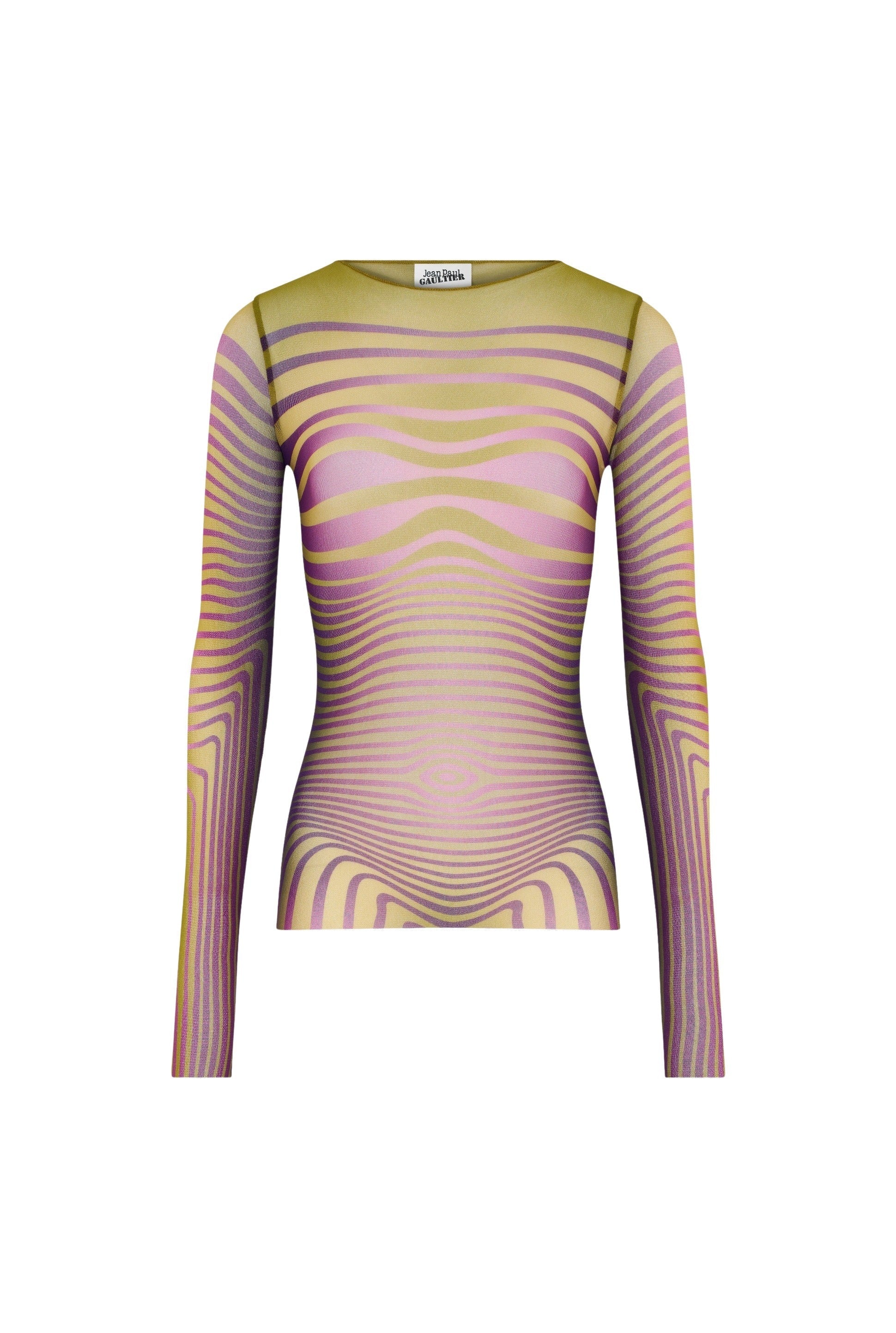 Top unisexe Flower imprimé en tulle - Green & Purple