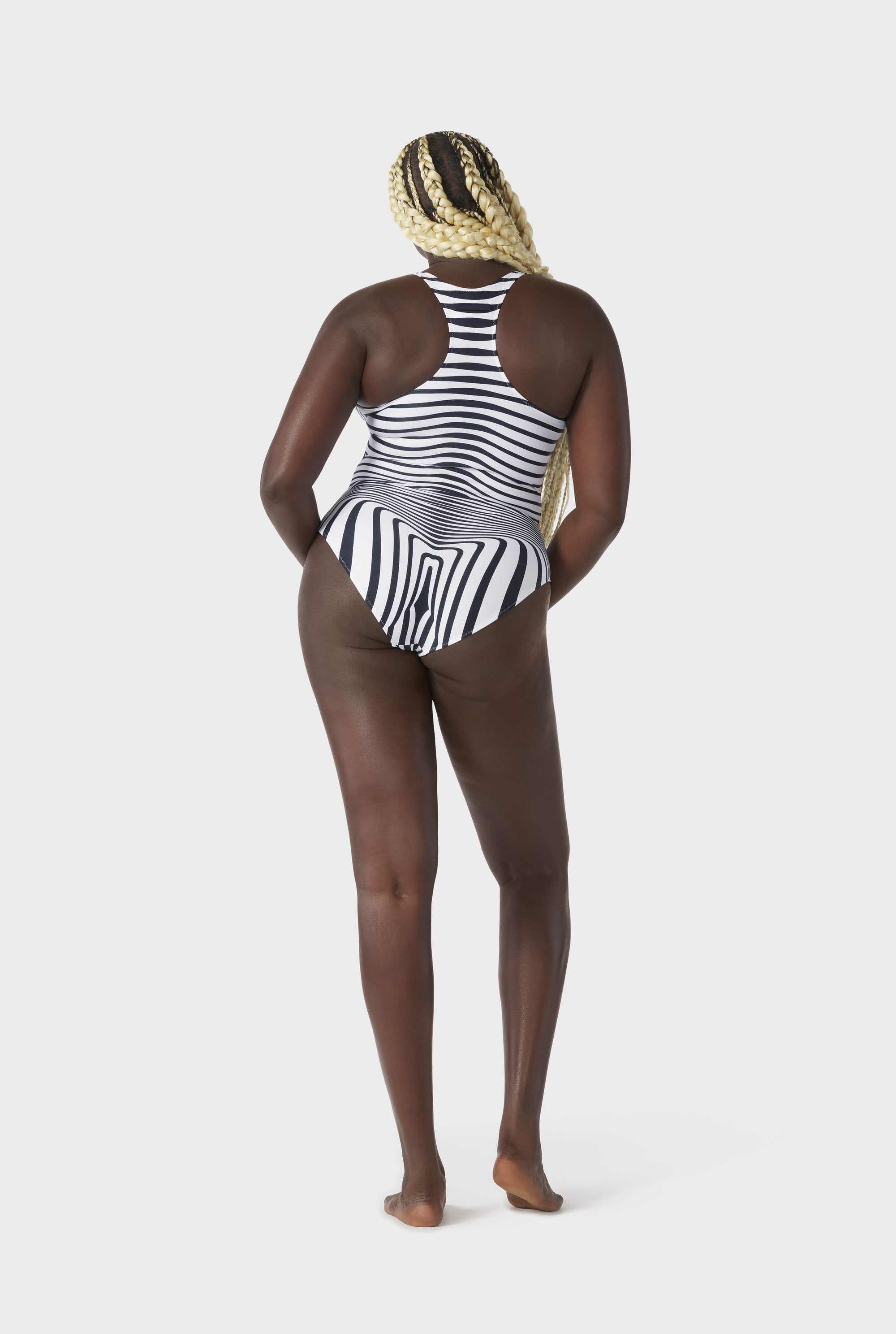 Maillot une pièce Body Morphing - White & Navy