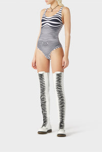 Maillot une pièce Body Morphing - White & Navy